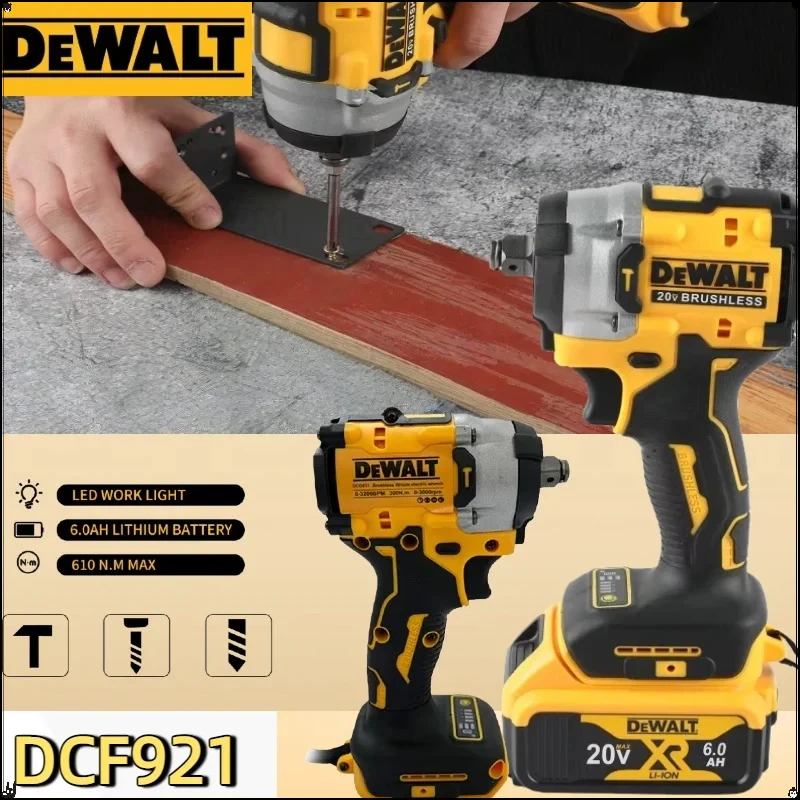 

Dewalt Atomic Maximum Cordless Wrench DCF921 1/2 inch Cordless Impact Wrench Variable Speed Charging Wrench 20V Battery