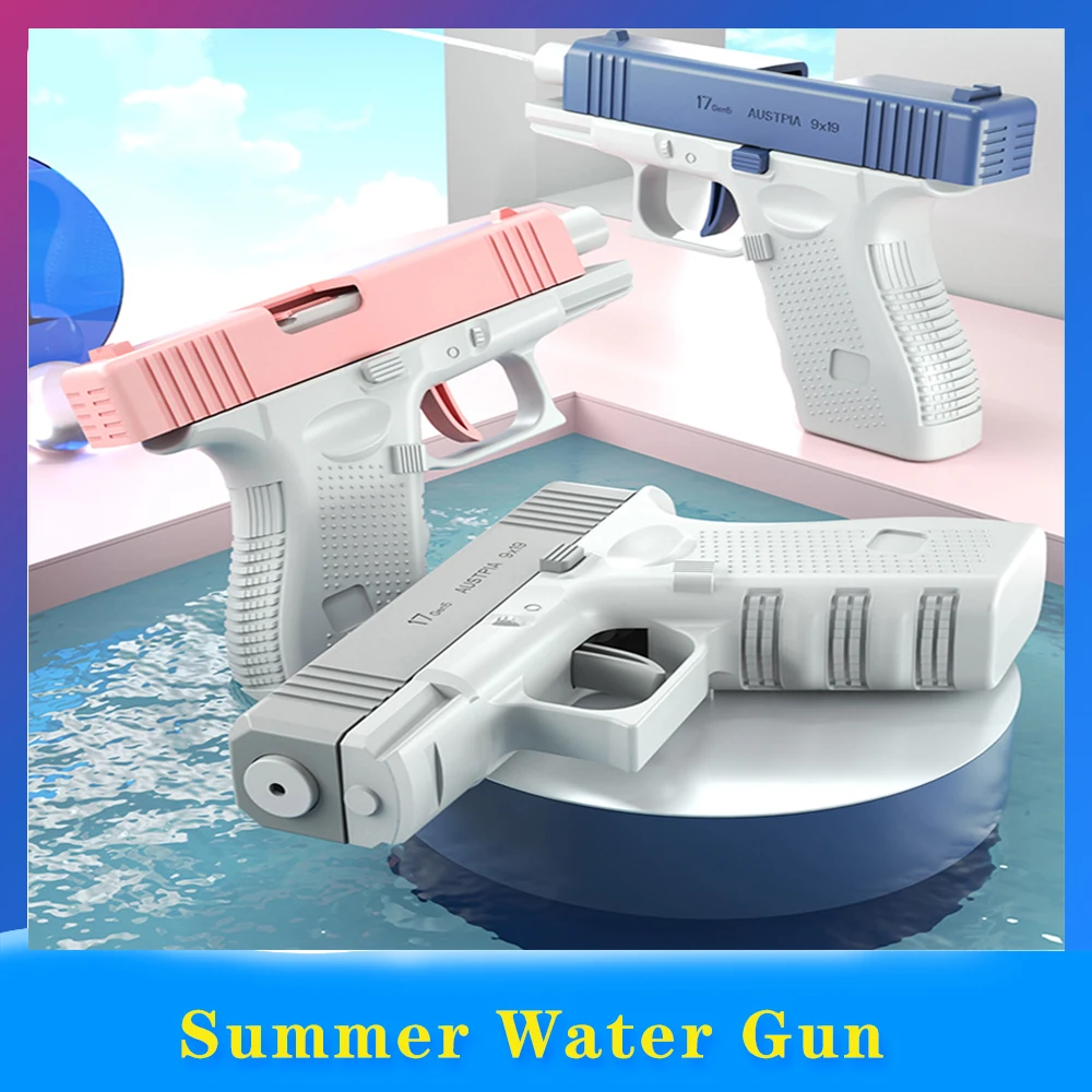 Summer Water Gun non Electric Pistol High-pressure Full Automatic Shooting Water Beach Toy Gun For kid Children Boys Girls