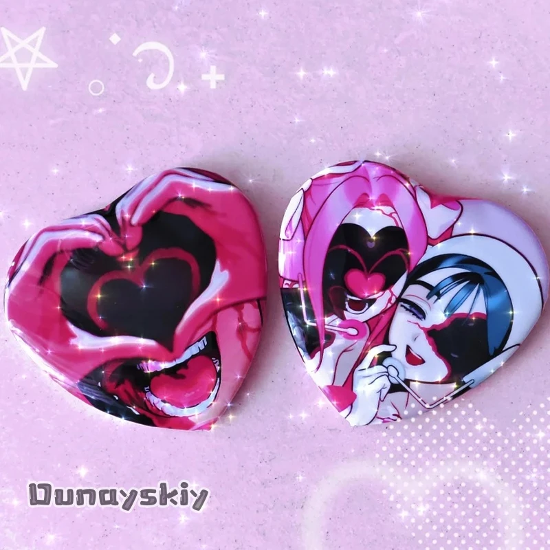 CR824Mizi Sua New Event Kawaii Jirai Kei Styles Fashion Gyaru Tinplate Soft Button Pin Brooch Metal Badge Cosplay Zombi Stage