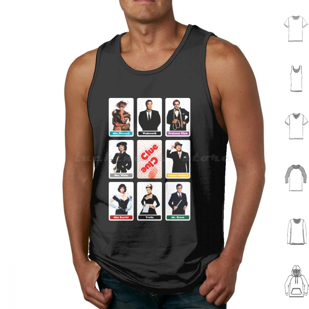 Clue ( 1985 ) Tank Tops Print Cotton Clue 1985 Clue Cluedo Jonathan Lynn Wadsworth Clue The Movie Clue On Stage