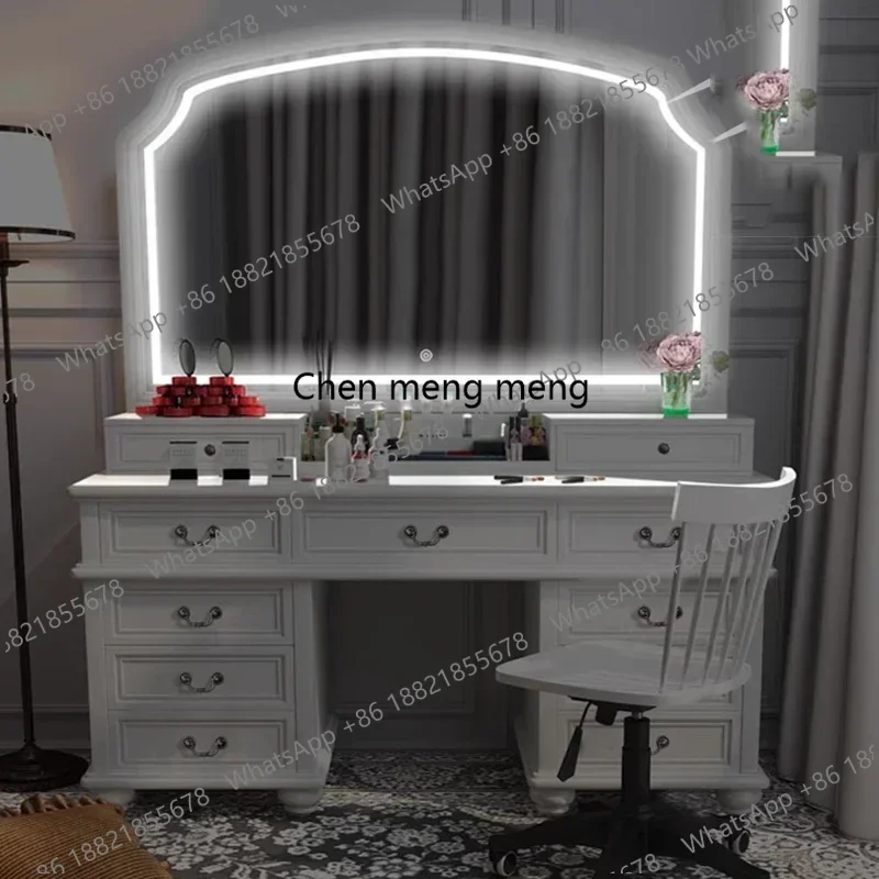 

Туалетный столик zE5556 Throne White Mirror с зеркалом, роскошный комод для гостиной, салона красоты, компактный, для дома