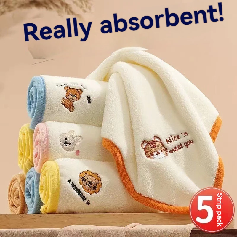 Baby Family Rubbing Face Towels, Newborn, Wash Face, Super Soft Small Cube Hand, Handle Baby Bath Mouth Water Towel