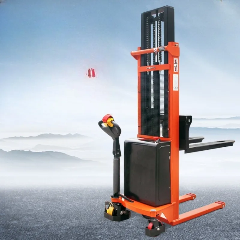 

All-electric forklift walking stacker, automatic stacking hydraulic loading and unloading truck