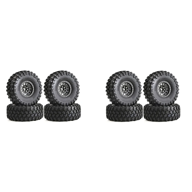 

8PCS 135Mm Metal 2.2 Beadlock Wheel Rim Tire Set For 1/10 RC Crawler Car Axial SCX10 Wraith Capra Traxxas TRX4 D90,B