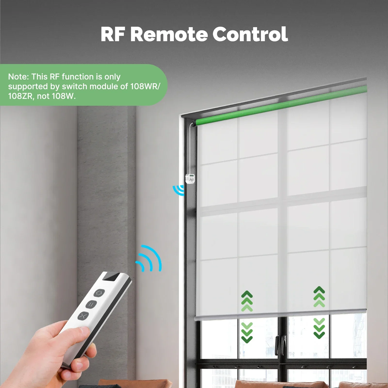 MOES Electric Curtain Motor For Roller Blinds Shades Shutter With Tuya Smart Switch Module RF Remote Control Home Automation