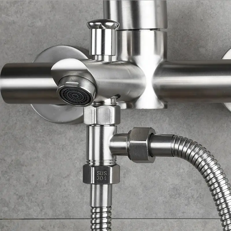 【CCA】1Pcs Diverter Bath Toilet Sprayer Shower Head Water Pipes 3 Way T Valve Adapter Connector Copper Brass 3/8 1/2 9/16