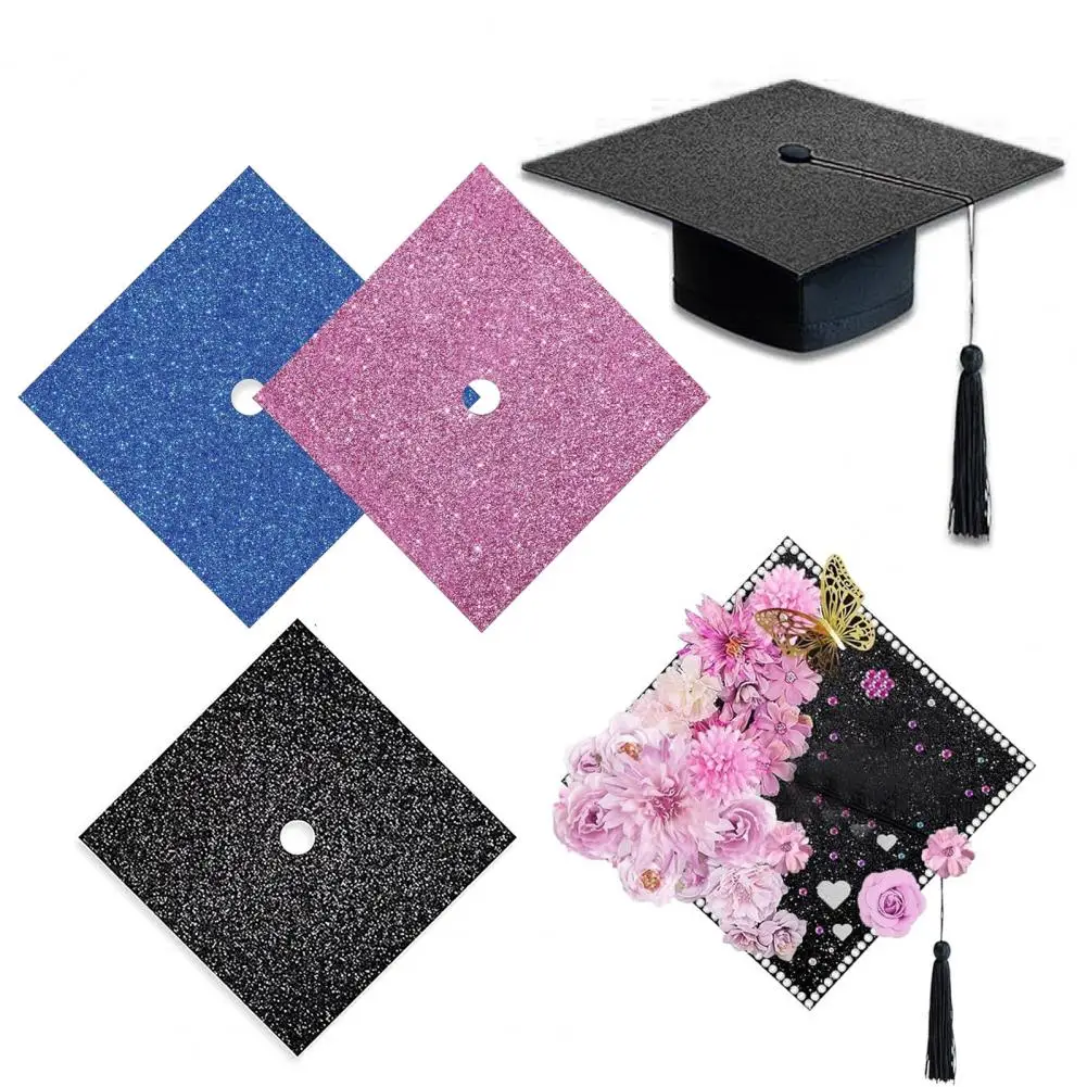 Tarjeta de lentejuelas de alta calidad para manualidades Diy, juego de papel de cartulina con purpurina brillante para decoraciones de gorra de graduación, 10X10 para graduación
