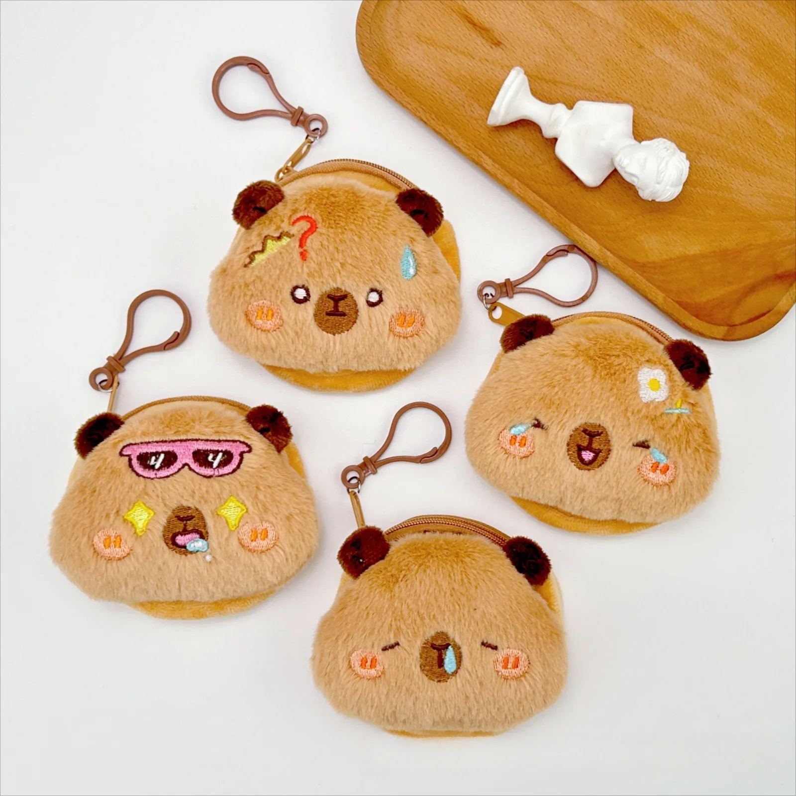 

Cartoon Kapybara Coin Purse High Quality Small Gift Keychain Charm Plush Headphone Bag Charm