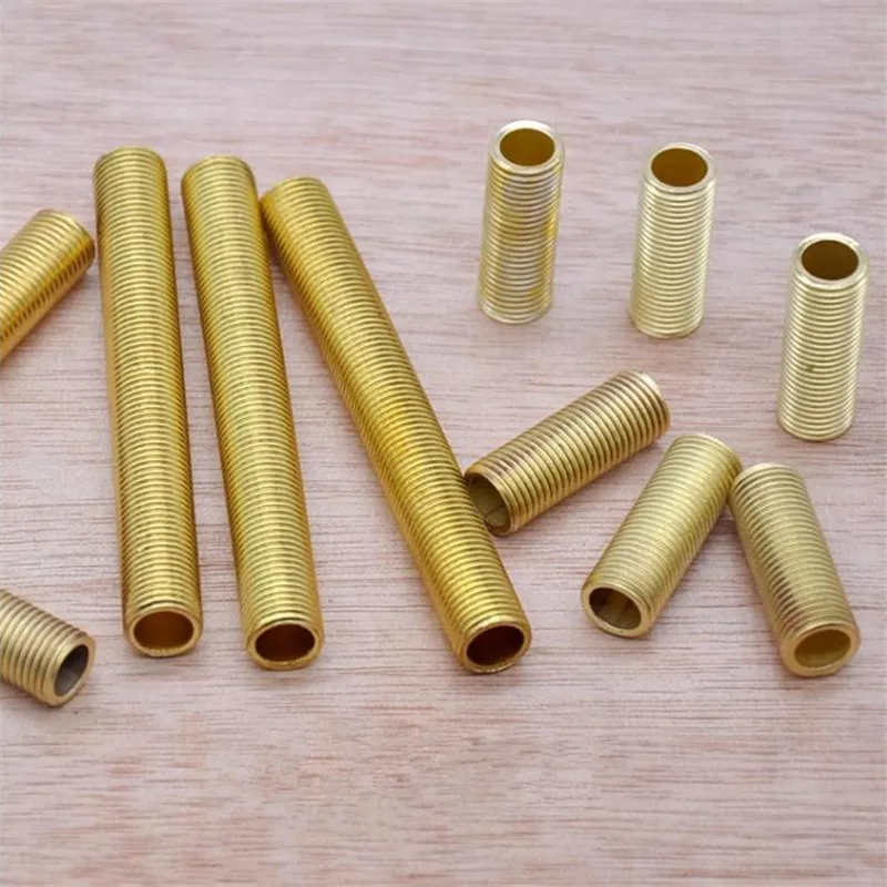 M10 brass connecter tube copper tooth tube metric threaded tube hollow Light Accessories hardware lighting fittings tooth rod