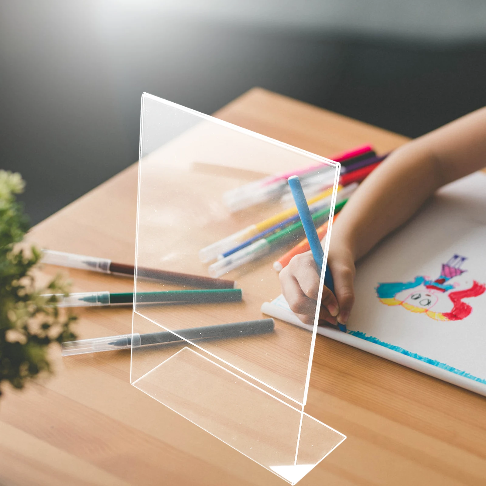 

Writing Acrylic Transparent Desktop Drawing Board Rack Smooth Portable Ergonomic Reading Support