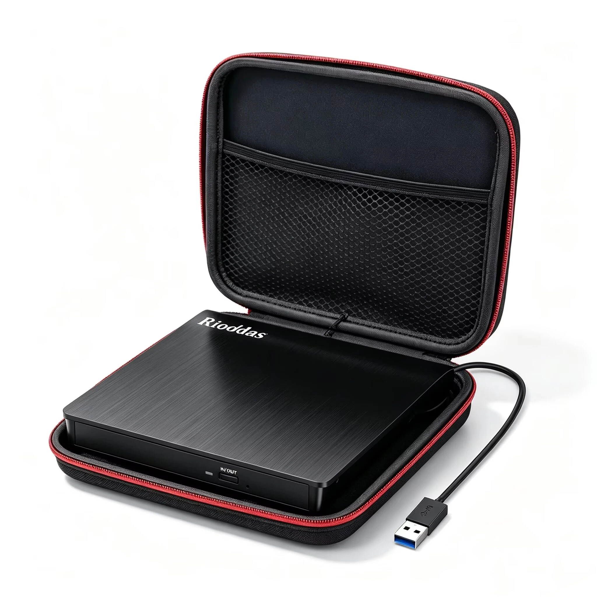 Shockproof CD DVD Hard Drive Storage Pouch Bag For Verbatim External CD DVD Blu-Ray Writer Burner Player USB Drive Carrying Case