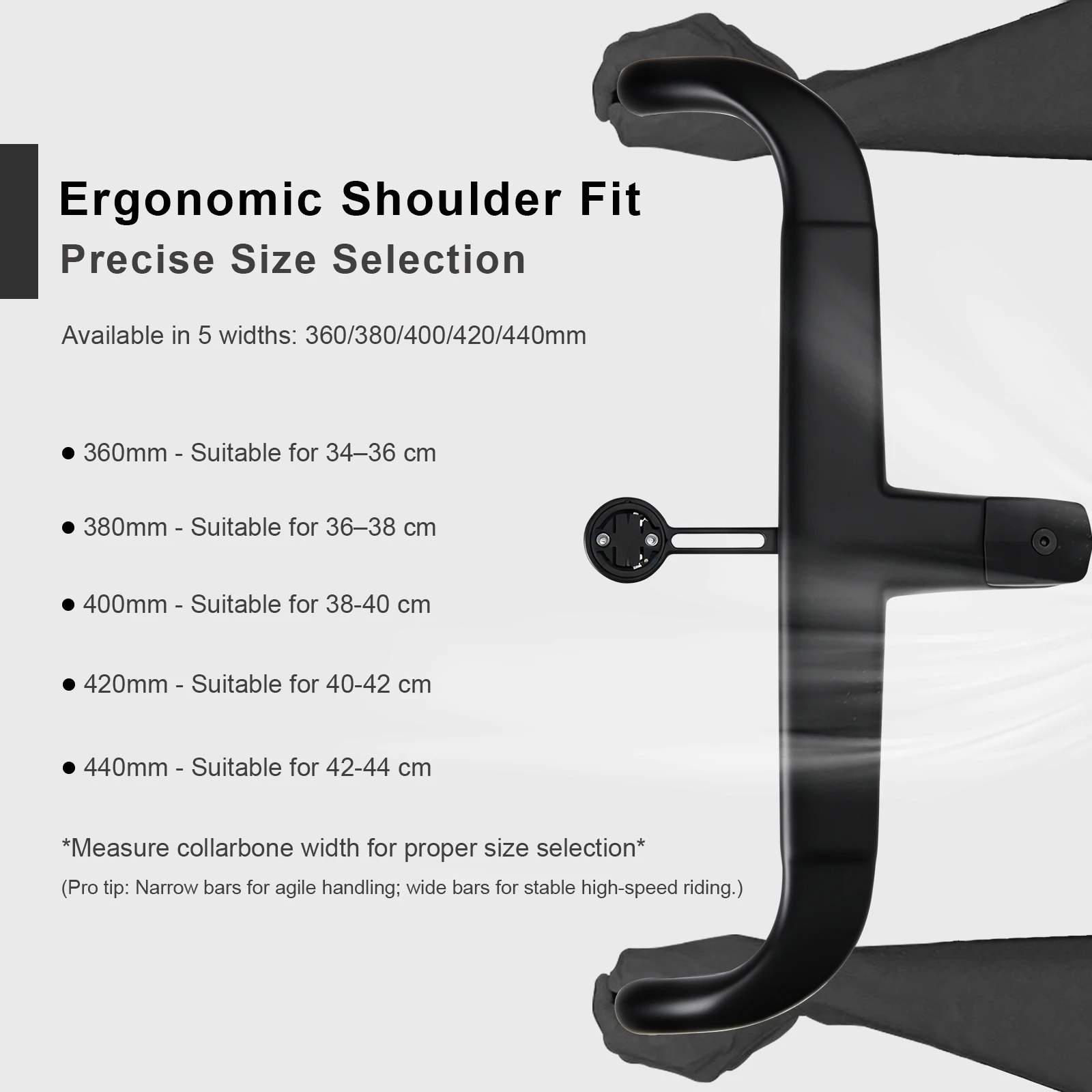Integrierter Carbon-Lenker für Rennräder 28,6 RXL SL Kompakter Dropbar-Lenker 360/380/400/420mm Fahrradzubehör mit Vorbau-Abstandshalter – Detail 6