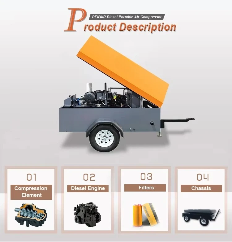 750 Cfm Screw diesel air Compressor for Hot Sale
