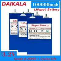 New 3.2V 100AH  Lifepo4 Lithium Iron Phosphate Battery Pack DIY 12V 24V 36V 48V Electric Car Solar Storage System Cells