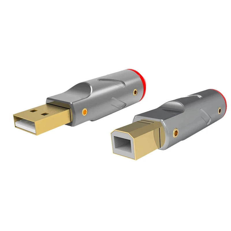 

B37B-Hifi аудио декодер 24-каратного позолоченного USB-кабеля для передачи данных DIY Тип A Тип B USB AB USB 2.0 Разъем Jack Tail Port Sockect