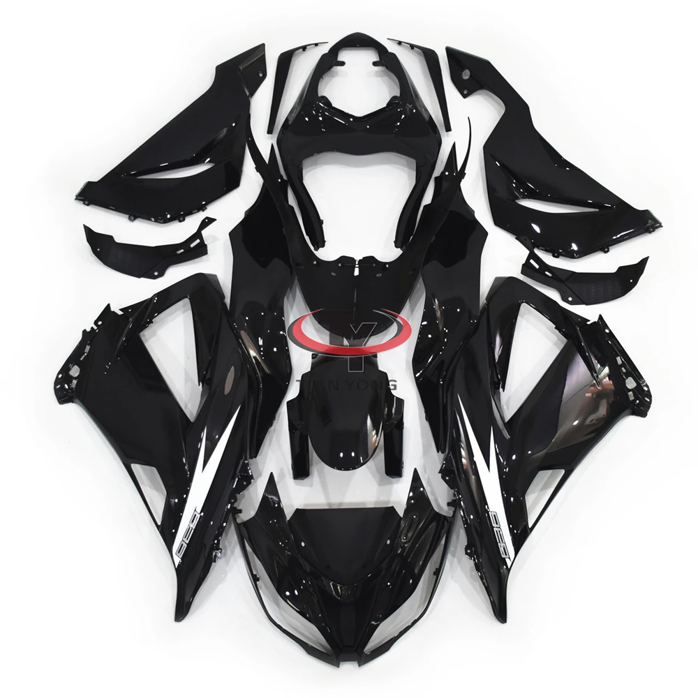 

For ZX6R 2013 2014 2015 2016 2017 2018 ZX 6R 636 Motorcycle Full Fairing Kit Bodywork Cowling Bright black latte art