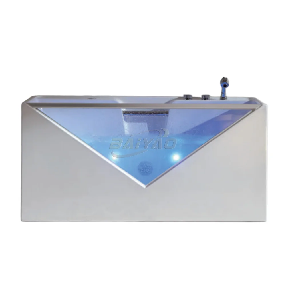 Nowoczesna Akrylowa Wanna Spa z Masażem, Podświetleniem LED, Furtkami Surfingowymi, Hydromasażem, Jacuzzi do Wanny, Wewnętrzna Szklana Jacuzzi dla Dwóch Osób