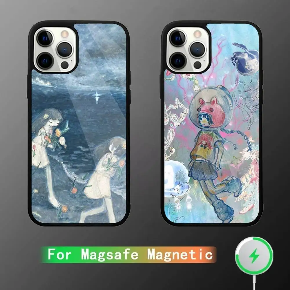 

Cute Y-Yoshitomo Nara Phone Case For iPhone 16,15,14,13,12,11,Pro,Max,Plus,Mini,SE New Magsafe Magnetic Wireless Charging