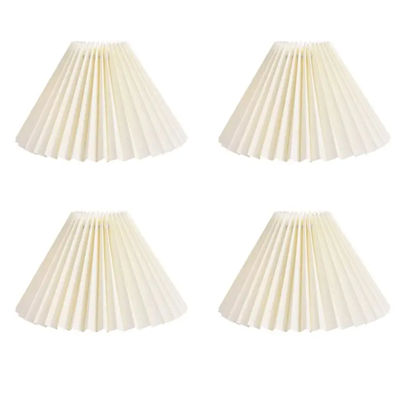 4X Pleats Lampshade Table Lamp Standing Lamps Japanese Style Pleated Lampshade Creative Desk Lamp Shade Bedroom Lamps -B
