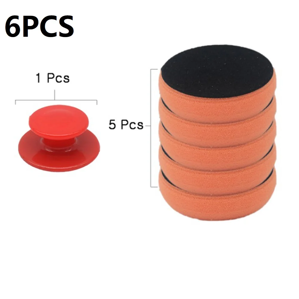 Polishing Waxing Sponge 10cm Applicator Pad Kit Microfiber Sponge Cleaning Foam Sponge Handle Hot Sale Protable