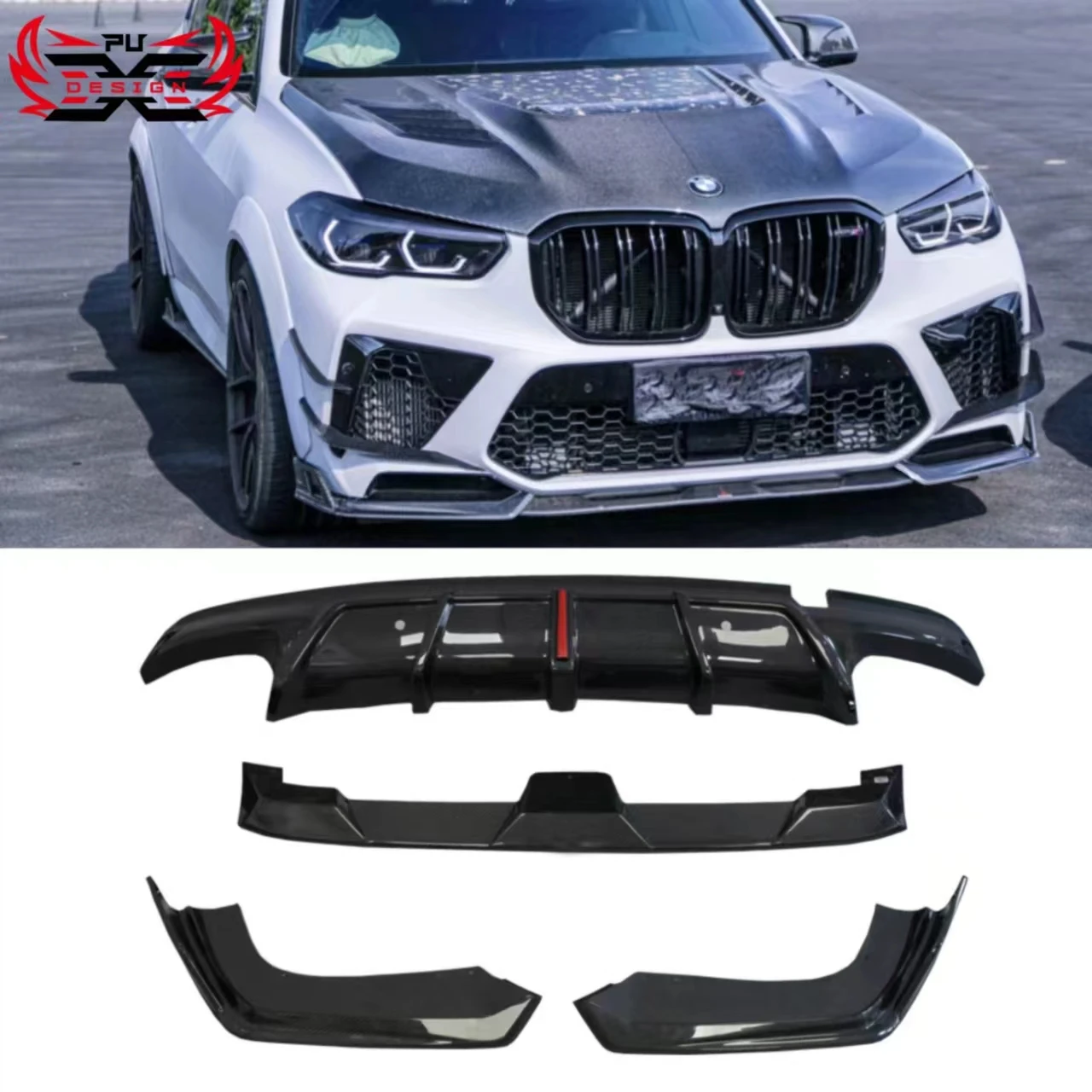 

AE Style Carbon Fiber For BMW X5M F95 Front Lip Front bumper Rear Diffuser Rear Bumper Body Kit Retrofit accessories