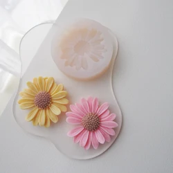 Daisy decorativo Silicone Mold, DIY, processo auto feito, gesso, modelo Mousse, cozimento do bolo