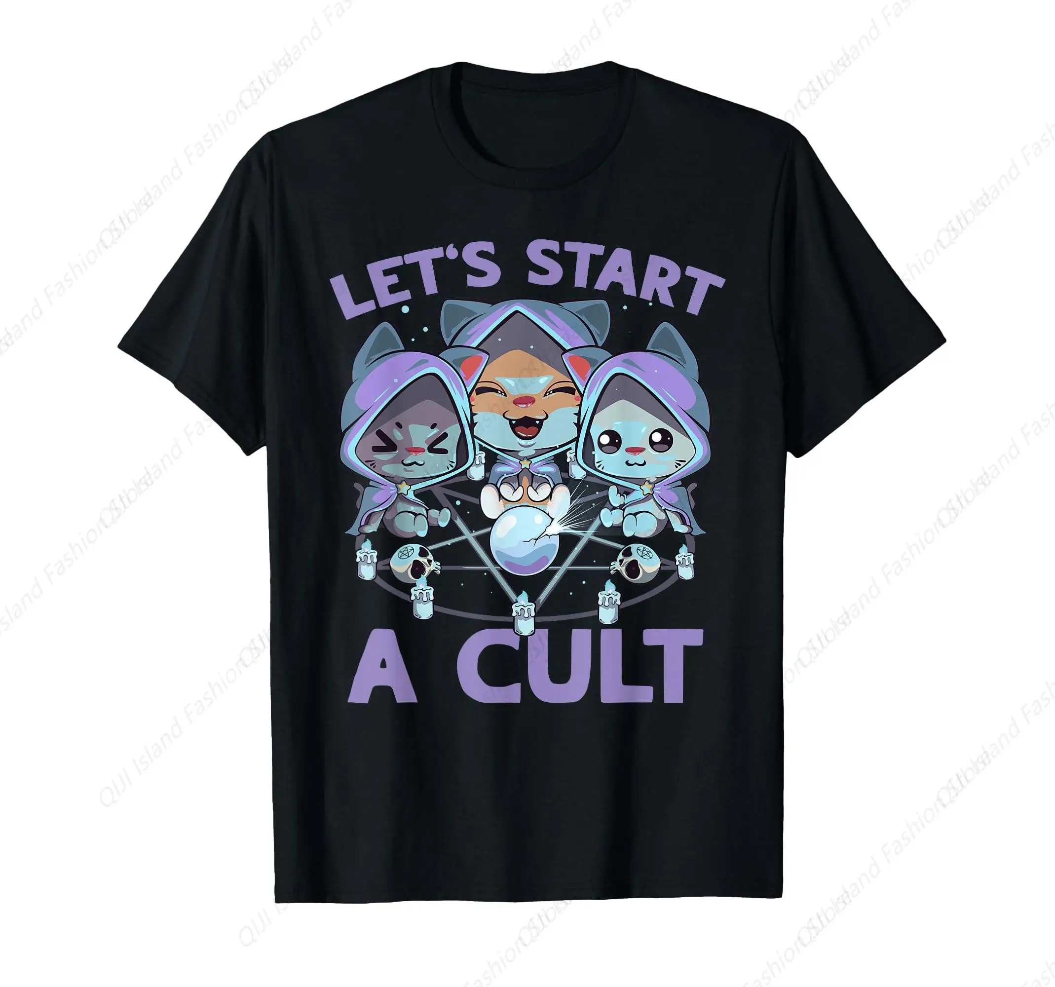 

Occult Cats Summon Let's Start A Cult Cat T-Shirt