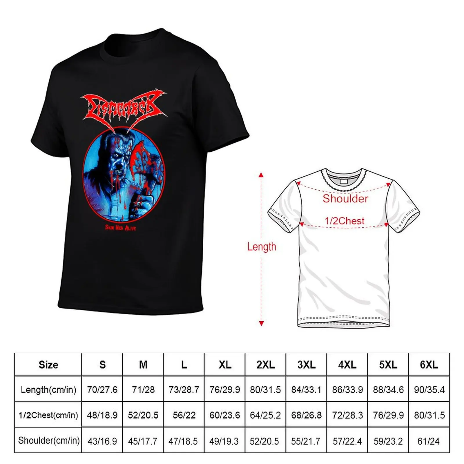 Dismember - Skin Her Alive Classic Old School Swedish Death Metal T-Shirt oversizeds Men's t-shirt