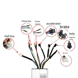 KT Ebike Controller 36/48V 1000W KT-30A 30A Electric Bike Bicycle Brushless LCD LED Controller