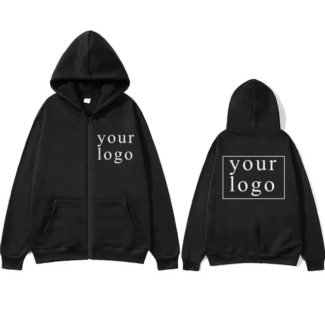 2024, neue Mode, Ihr eigenes Design, Markenlogo/Bild, personalisierbar, überall, für Männer und Frauen, DIY-Strickjacke mit Reißverschluss