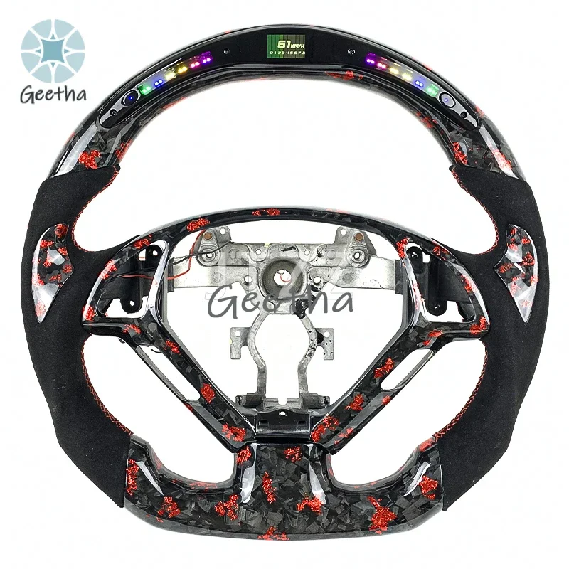 

For Infiniti G37 G25 G35 Coupe SedanQ60 2008-2014 Cars Accessories Customized Forged Carbon Fiber LED Display Steering Wheel