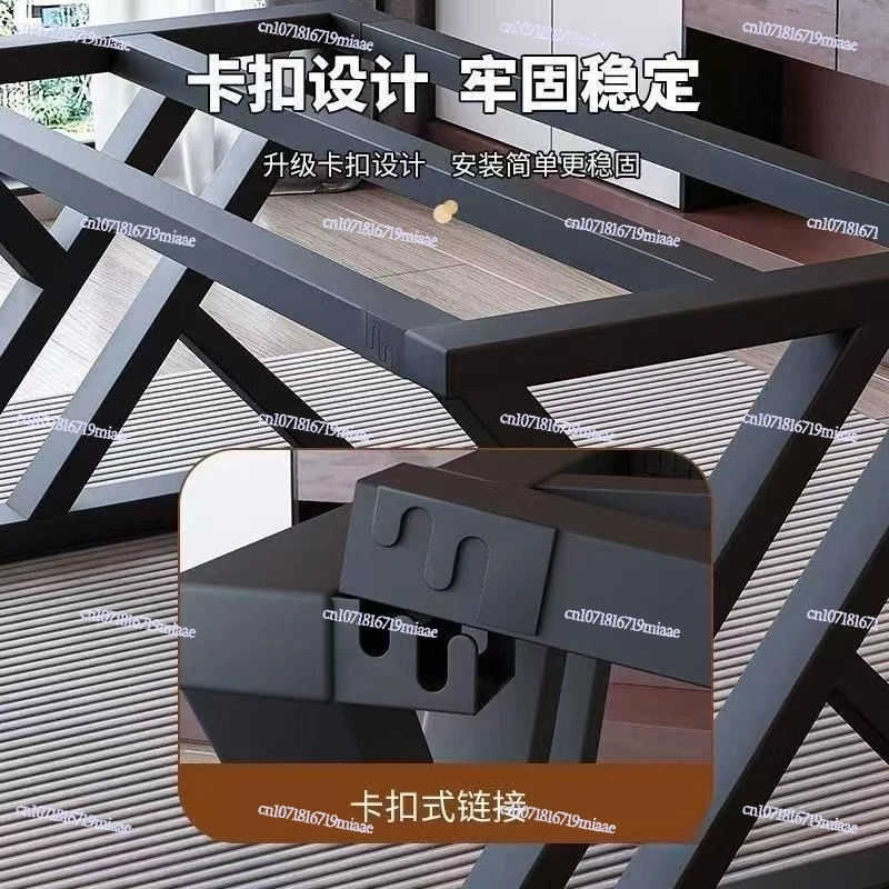 Shelf high-grade wrought iron table leg stand coffee table desk computer desk dining table glass slate desktop legs