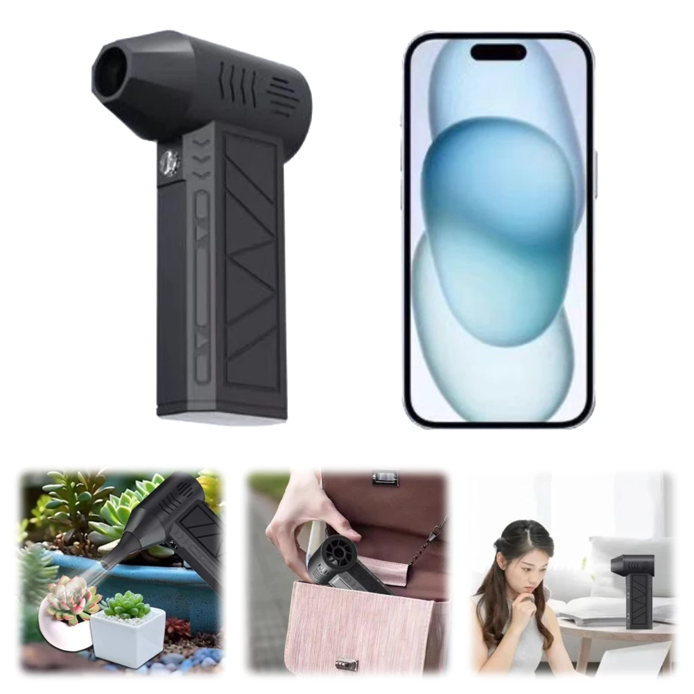 

Мощный ручной турбовентилятор 130000 об/мин с бесщеточным двигателем, зарядка Type-C, для промышленного использования