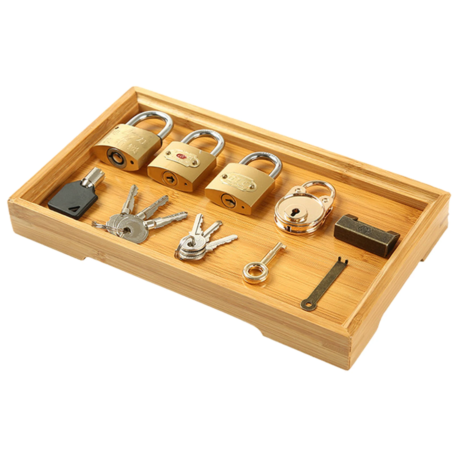 Montessori Lock And Key Toy Set Educational Lock Set Keys For Cooper Wooden Tray Educational Toys For Toddlers And Preschoolers