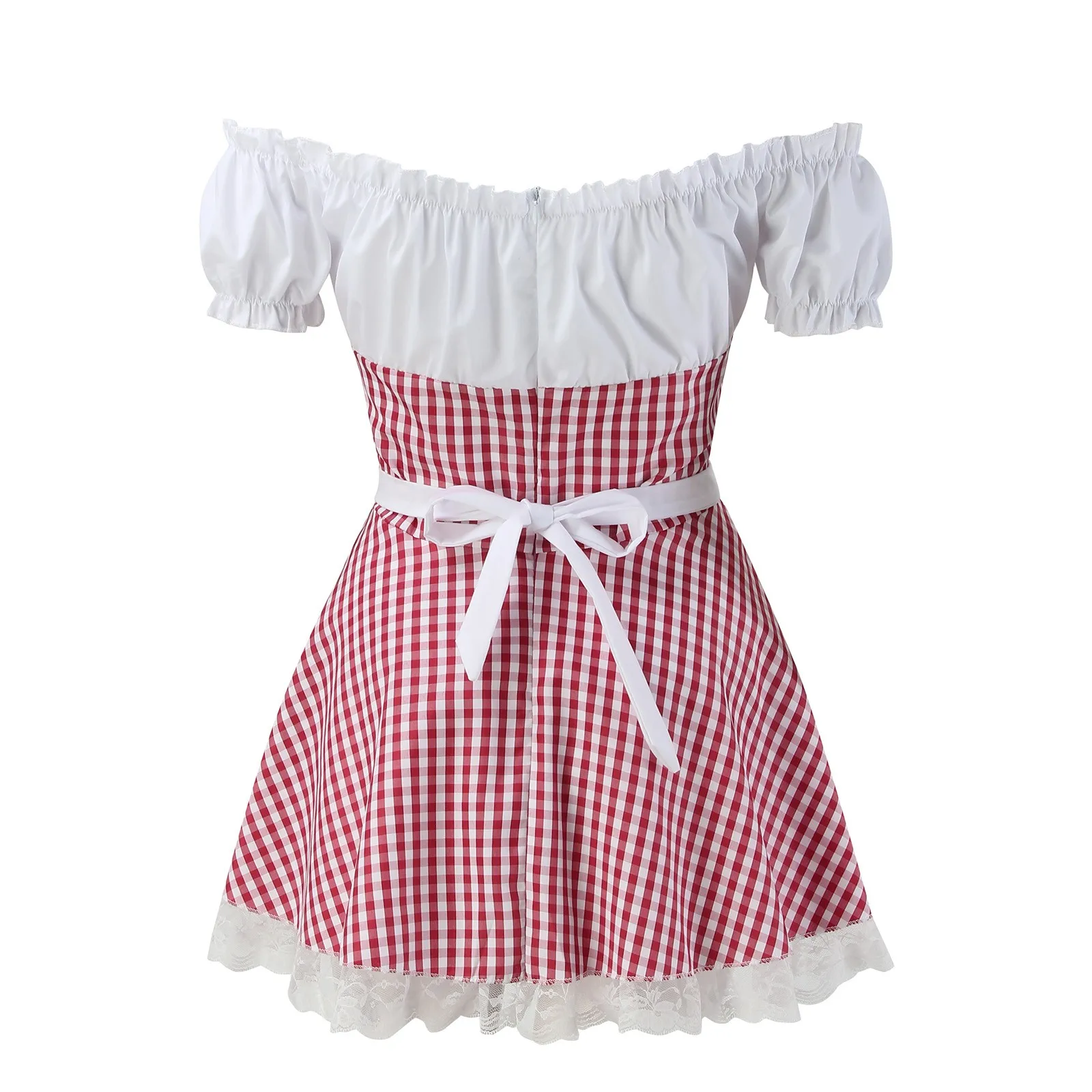 New Oktoberfest Traditional Festival Wench Costume Women Bavarian Dirndl Dress Casual Dirndls Costume Chic Oktoberfest Dress