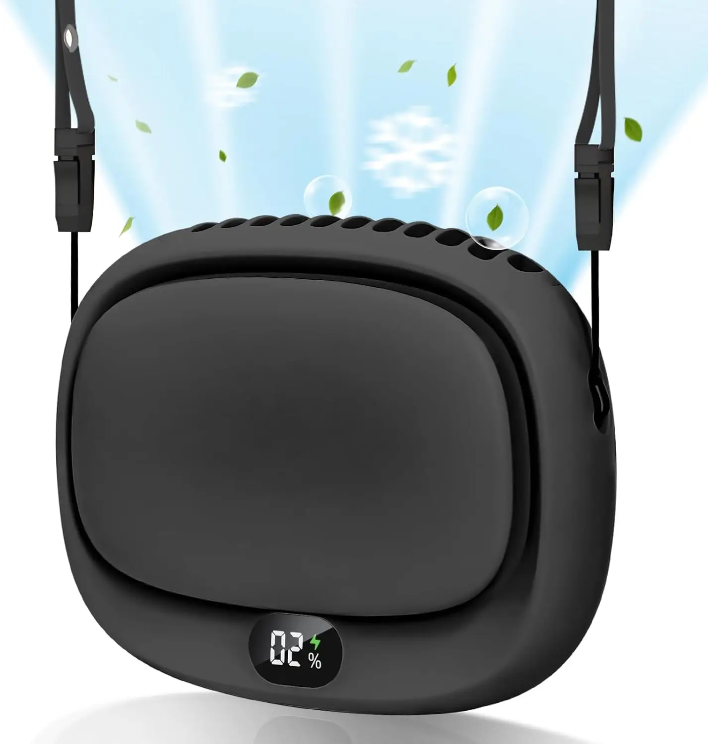 

2026 New Upgrade Portable Neck Fan, Handheld Mini Fan, Personal Fan USB Rechargeable, 5 Speed Adjustable, Hands Free Wearable