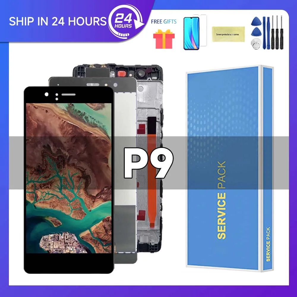 5.2'' AAA Quality LCD+Frame For Huawei P9 EVA-L09 L19 L29 LCD Display With Touch Screen Digitizer Assembly Replacement