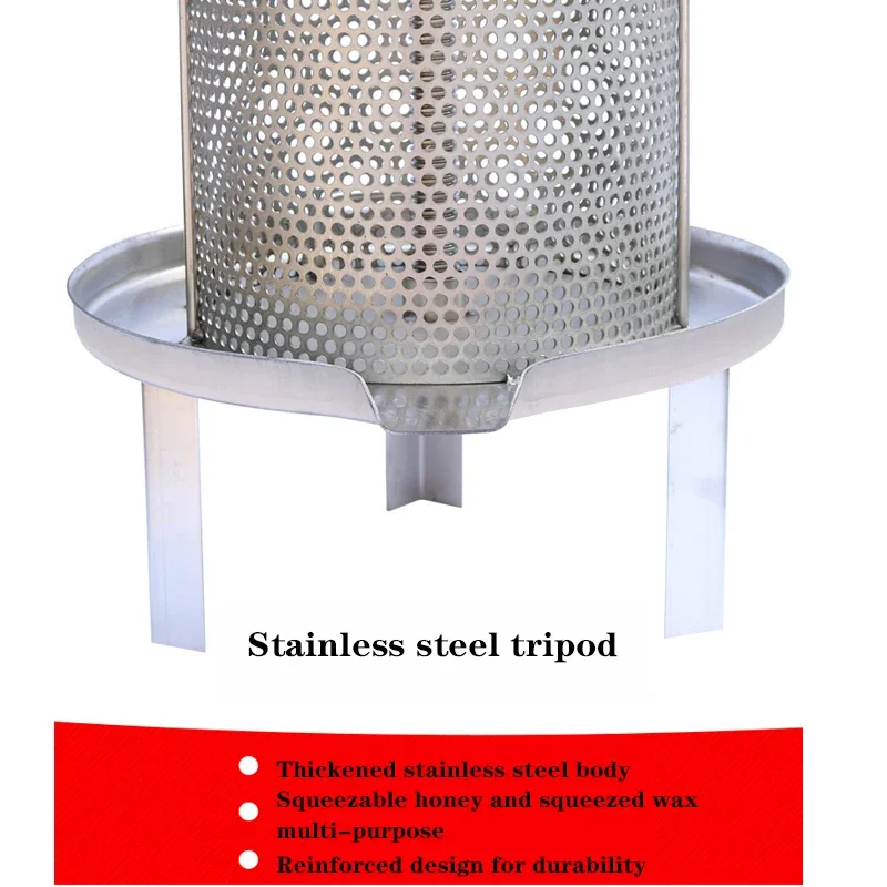 Household Stainless Steel Mesh Sugar Extraction and Honey Press Manual Pressure Wax Press Juice  Sugar Press