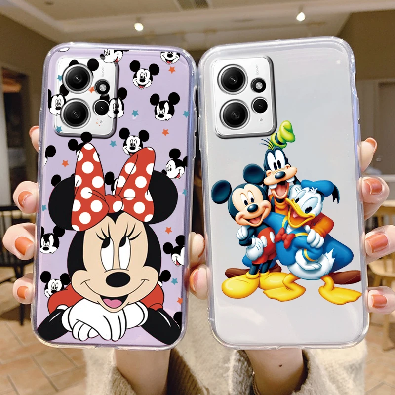 Daisy Case For Redmi Note 12 4G Matte Transparent Cover Mickey Minnie Donald Duck?Capa For Redmi Note12 Funda Soft Silicone Bags