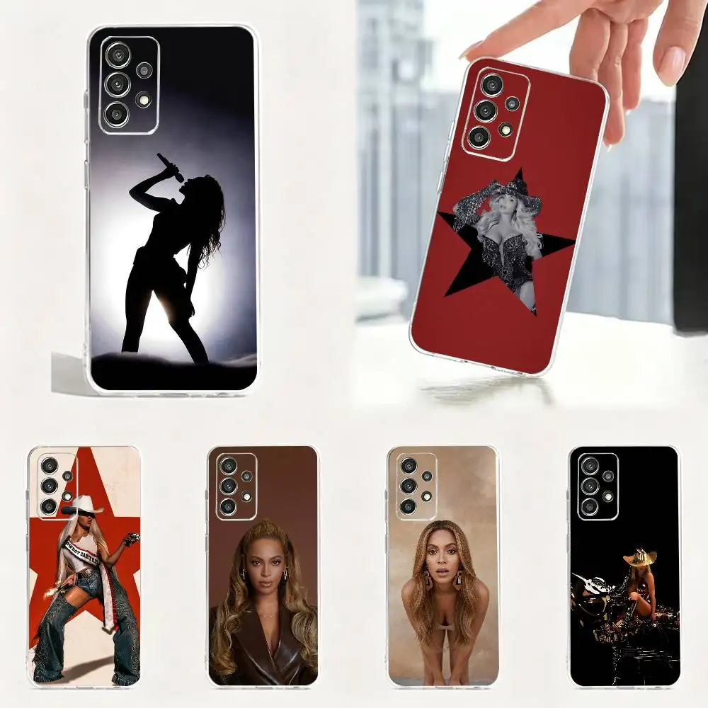 Queen Bey B-Beyonce POP Phone Case Soft Black Case For Samsung S24,S30,S21,S23,S22,S20,Ultra,S25,Plus