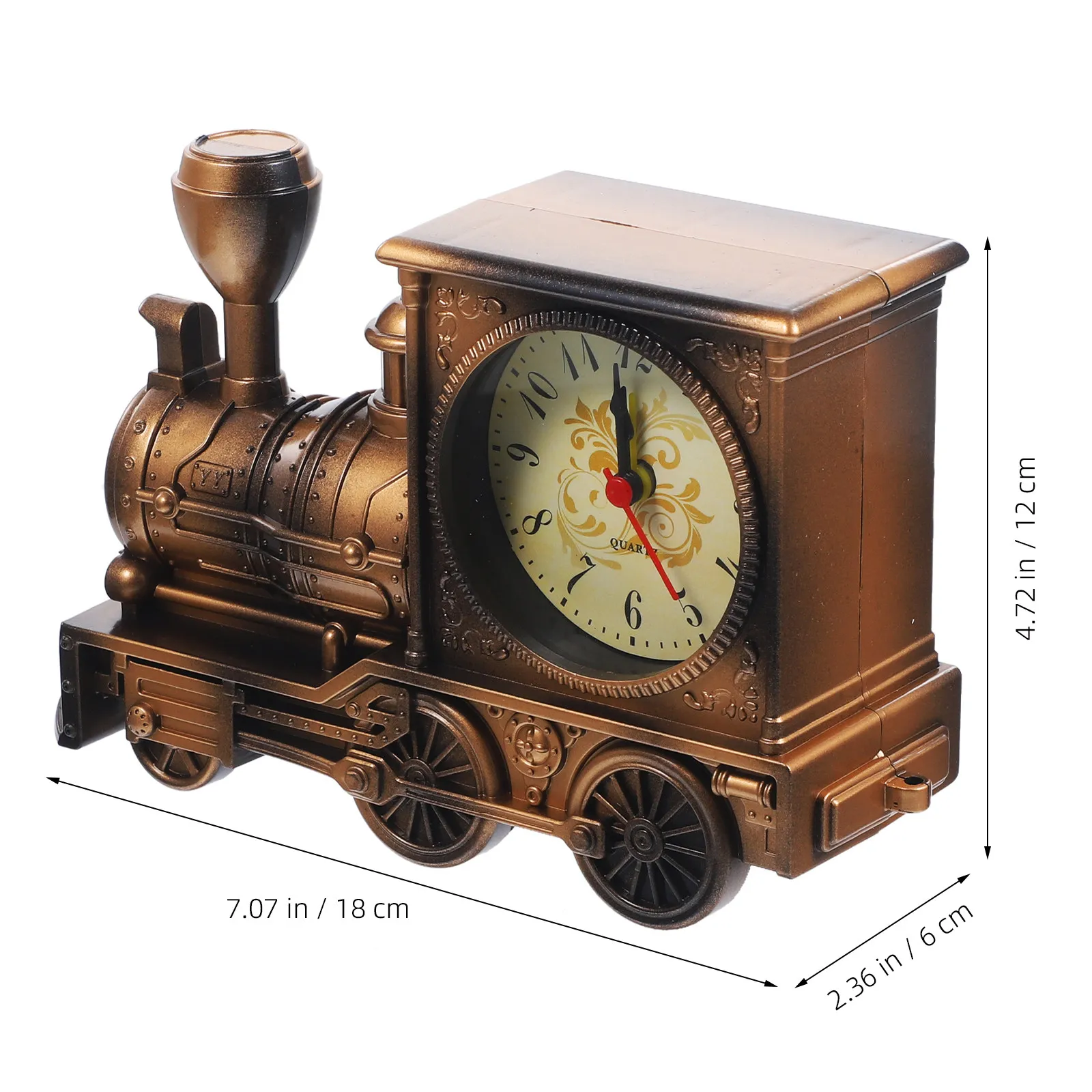 Fotografia 7: Relógio Criativo de Mesa com Design de Motor de Trem, Números Claros e Alarme para Decoração de Quarto e Sala de Estar