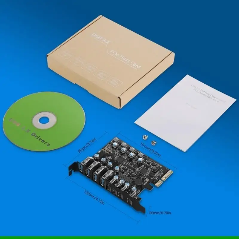 U55C PCI-E إلى USB Typec Adapter USB3.1 Type-C X 4 & USB3.1 Typea لجهاز كمبيوتر سطح المكتب #6