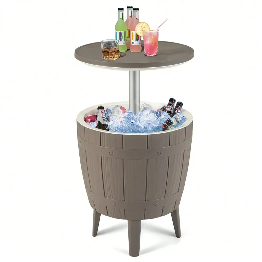 

Bar Table 10 Gallon Cooler Bar Table W Telescopic Tabletop 3In1 Coffee Table Ice Bucket