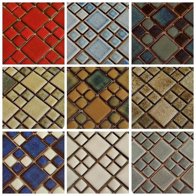European Style, Ceramic Mosaic, Living Room, Kitchen, Balcony, Bathroom, Shower, Background Wall, Fish Pool, Pool Tiles