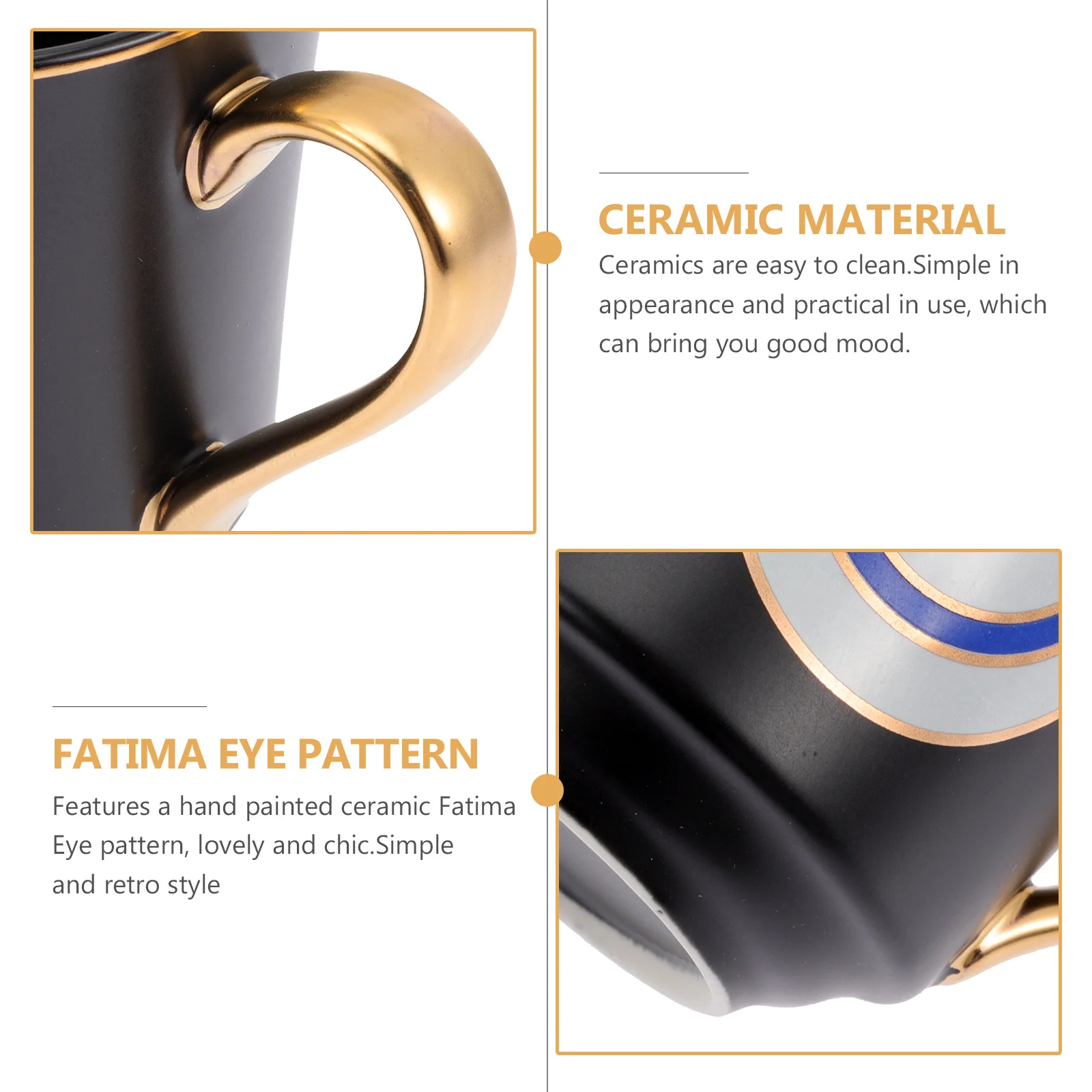 

Eye Ceramic Coffee Cup Hand Painted Milk Mug for Home Coffee Beverage Ceramic Eye Mug Teacup