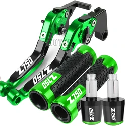 For KAWASAKI Z750 Z 750 2007 2008 2009 2010 2011 2012 LOGO Motorcycle CNC Aluminum Brake Clutch Lever Handlebar Handle Grips End