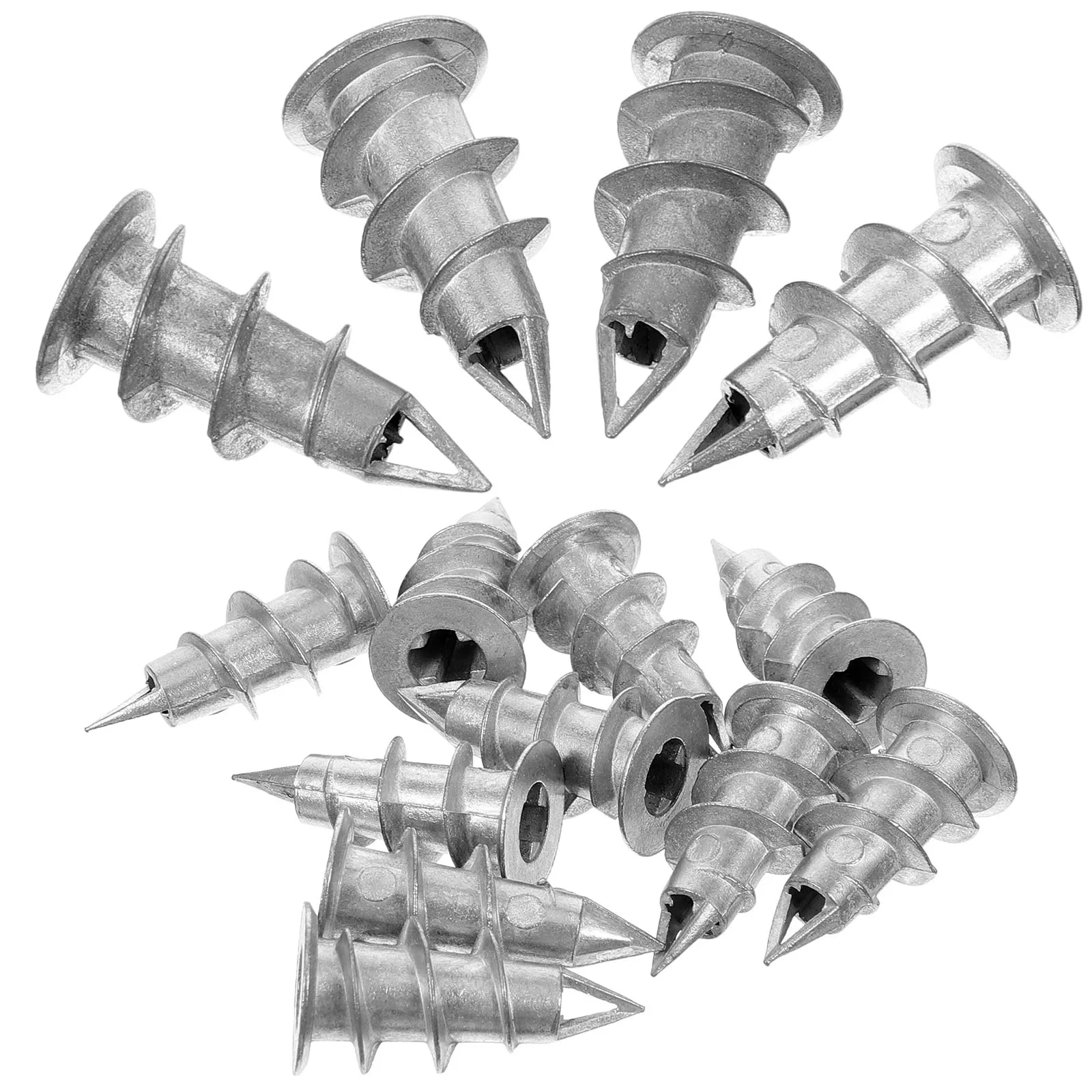 

100 Pcs Heavy Duty Drywall Anchors Self Drilling Silver Plasterboard Wall Anchors for Furniture Hanging Painting Screws