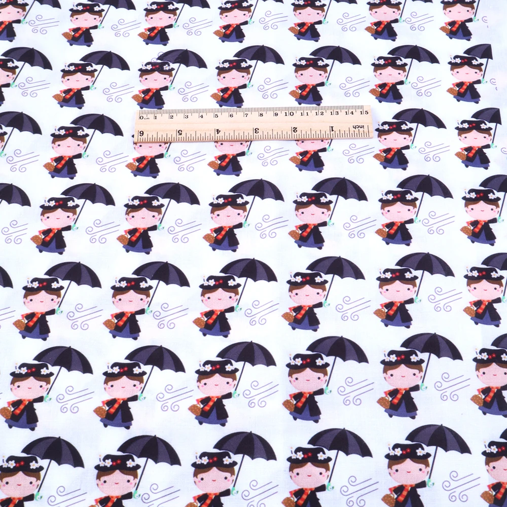 Disney Mary Poppins 50*145cm Digital Printing Polyester Cotton Fabric Sewing Quilting Fabric Needlework Material DIY Handmade