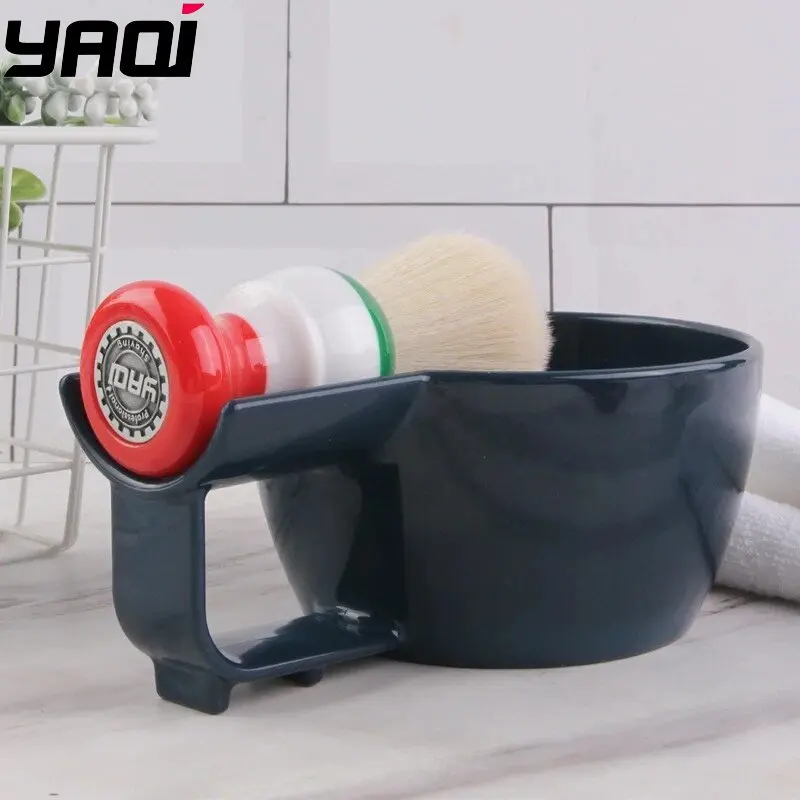 2026-nova-chegada-yaqi-tigela-de-barbear-masculina-de-plastico-premium-multicolorida-com-pincel-de-barbear-combinando-conjunto-de-barbear-humido-para-cuidados-pessoais