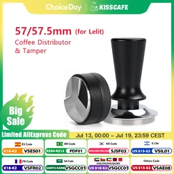 Coffee Tamper 57mm 57.5mm Constant Pressure 30 Lbs Powder Hammer For Lelit Anna Barista Espresso Macker Accessories Corner Tool